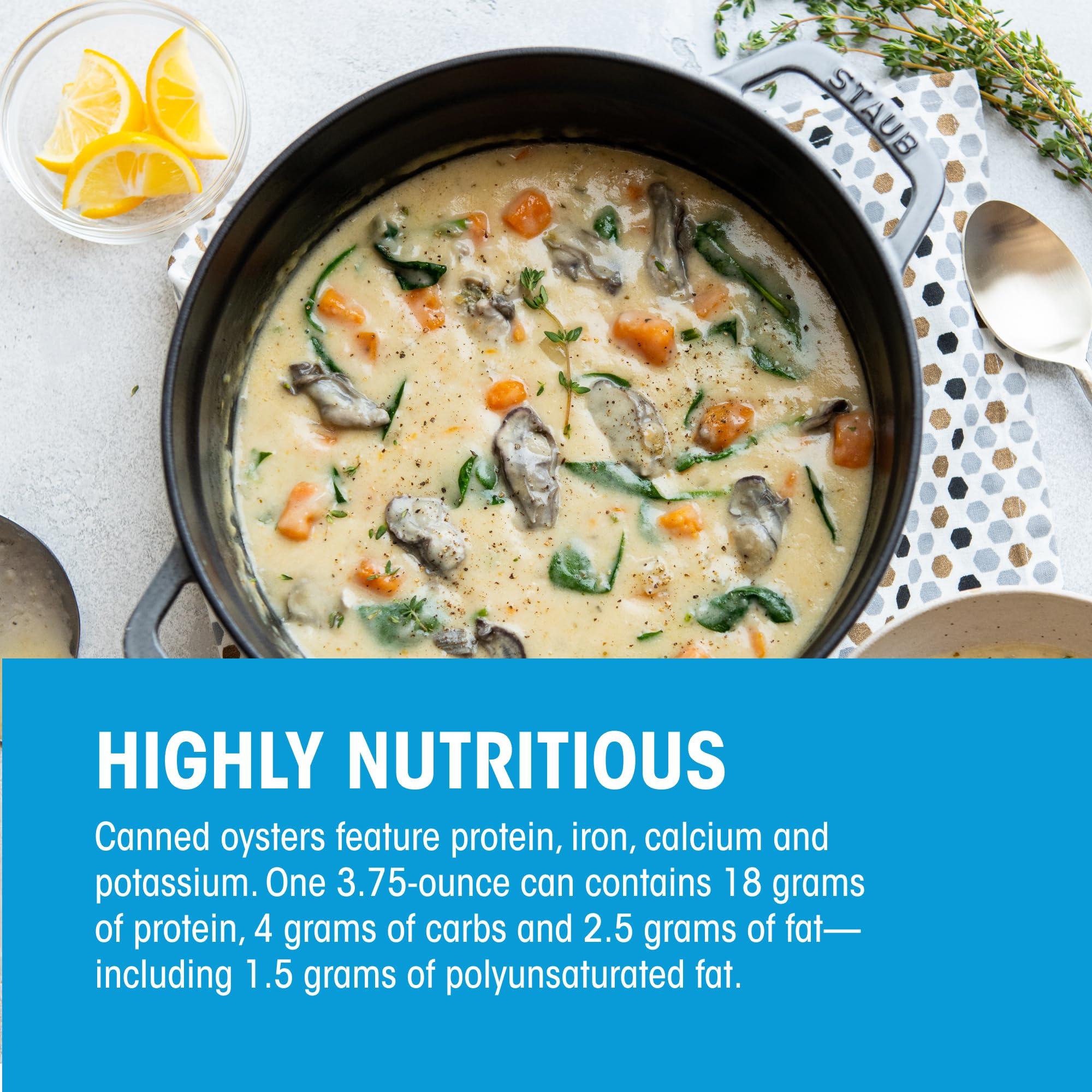 Pacific Pearl Pacific Pearl Fancy Smoked Oysters in Water 3.75 oz (Pack of 12)