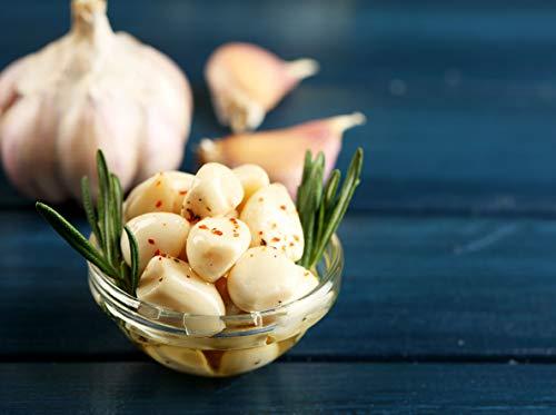 Green Jay Gourmet Green Jay Gourmet Pickled Garlic Cloves in a Jar - Habanero Pickled Garlic - Fresh Garlic Bulbs for Cooking - Natural Ingredients - Freshly Made - Subtly Infused, Pre-Prepared Garlic - 16 Ounce Jar