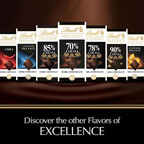 Lindt Lindt EXCELLENCE Chili Dark Chocolate Candy Bar, Dark Chocolate Infused with Spicy Red Chili, 3.5 oz.