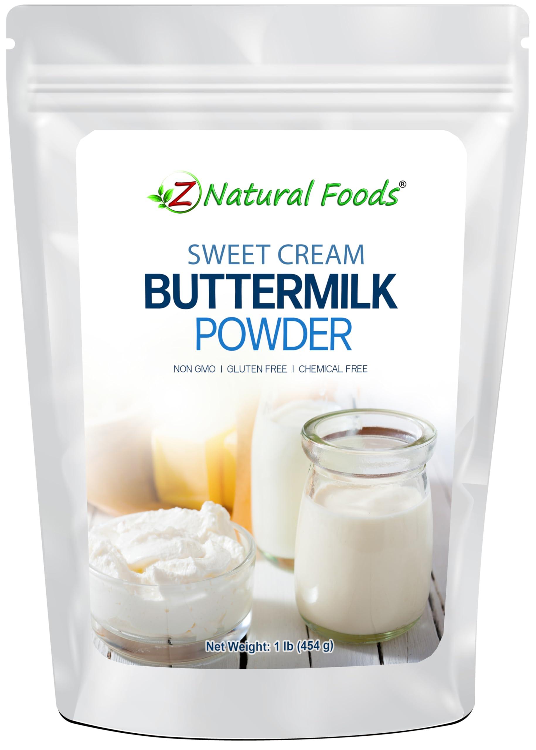 Z Natural Foods Z Natural Foods - Sweet Cream Buttermilk Powder-100% natural- Gluten Free- Non GMO Dry Buttermilk- 1 lb