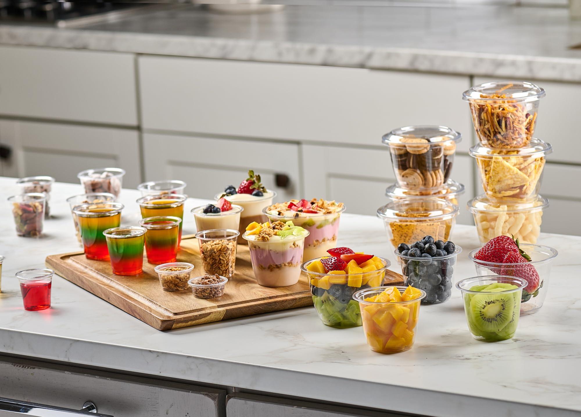 PATCHKE PATCHKE [2 OZ - 600 Pack] Plastic Shot Glasses Disposable mini Jello Shot Party Tumblers For Condiments samples (bulk Pack - 600 Cups)