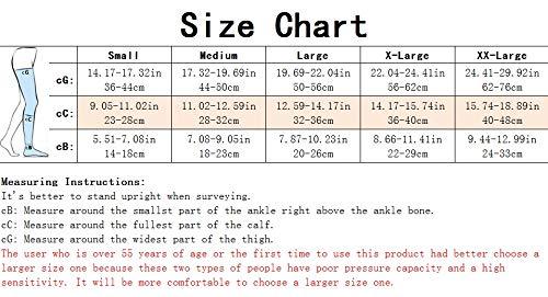 PPXGOGO PPXGOGO Thigh High Compression Socks Men & Women, Firm Support 20-30 mmHg Gradient Compression with Silicone Band, Closed Toe Compression Stockings for Medical, Edema, Varicose Veins.(close black S)