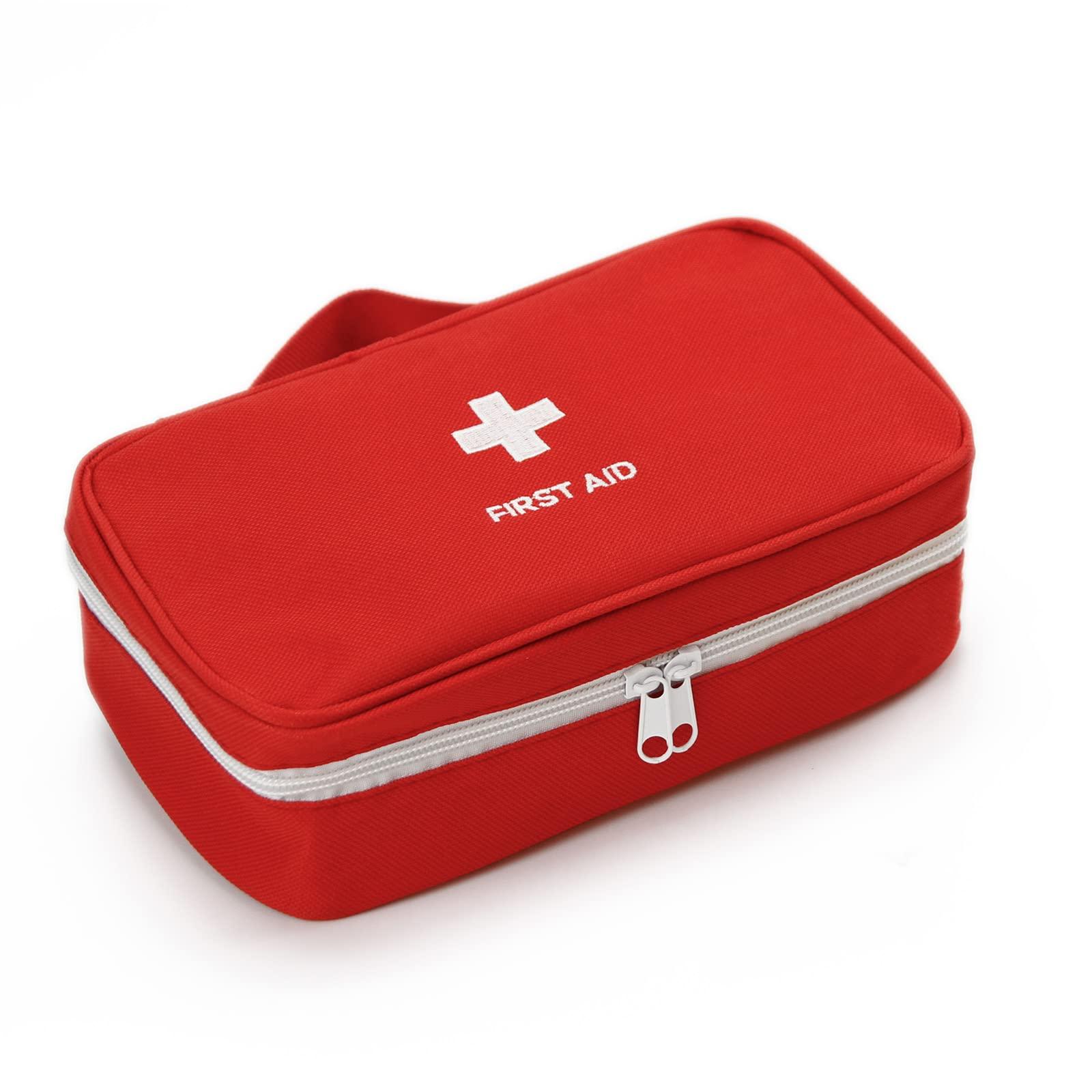 TOPASION TOPASION Portable Empty First Aid Kit Bag, Travel Medicine Pouch, Small Medical Bag (2 Pieces Red)