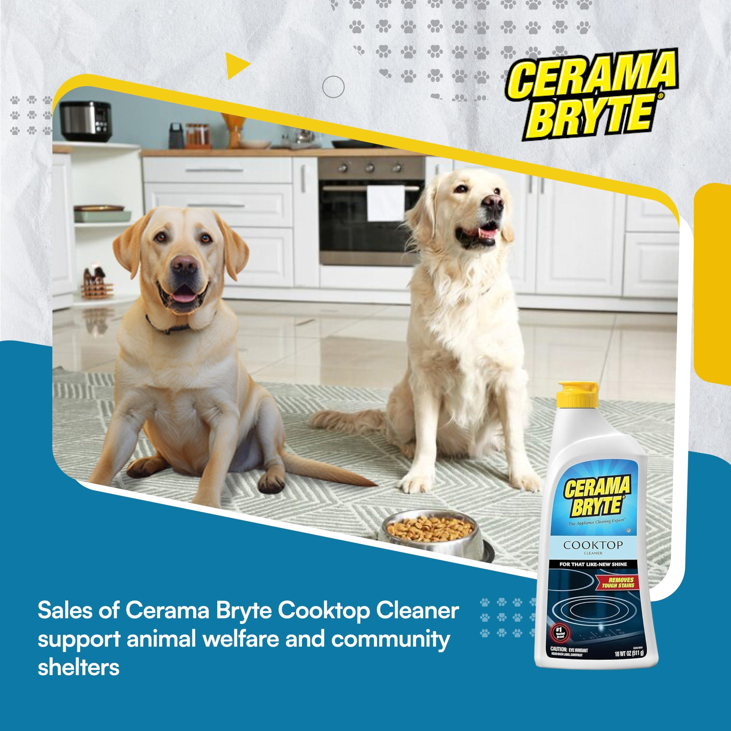 Cerama Bryte Cerama Bryte Daily Spray Cooktop and Stove Top Cleaner for Glass & Pads Combo Kit - Ceramic Surfaces, 16 Fluid Ounces, 4 Piece Set
