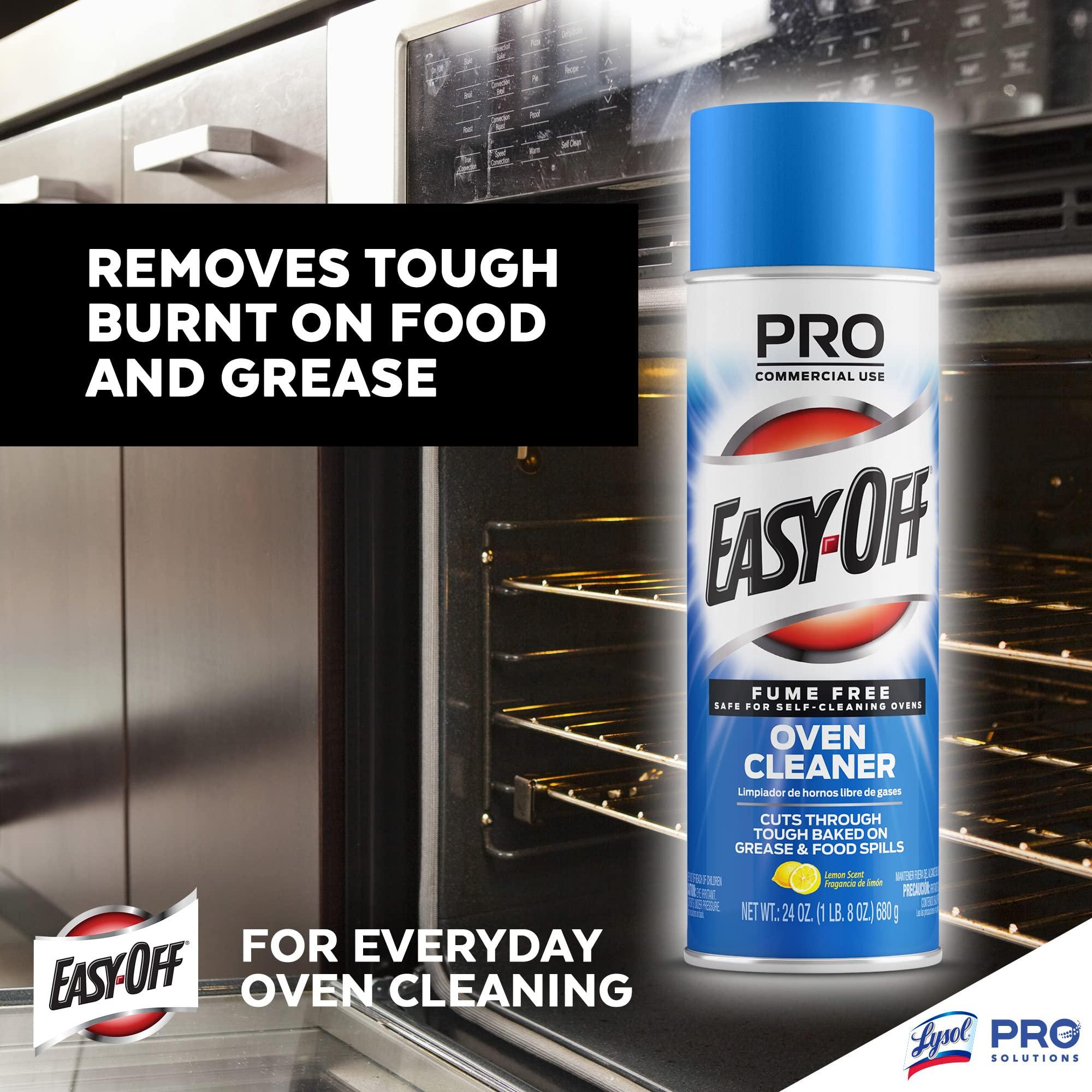 Easy Off Easy Off Pro Fume Free Oven Cleaner, Destroys Tough Burnt on Food and Grease, Lemon Scent, 24 oz., 2 Count