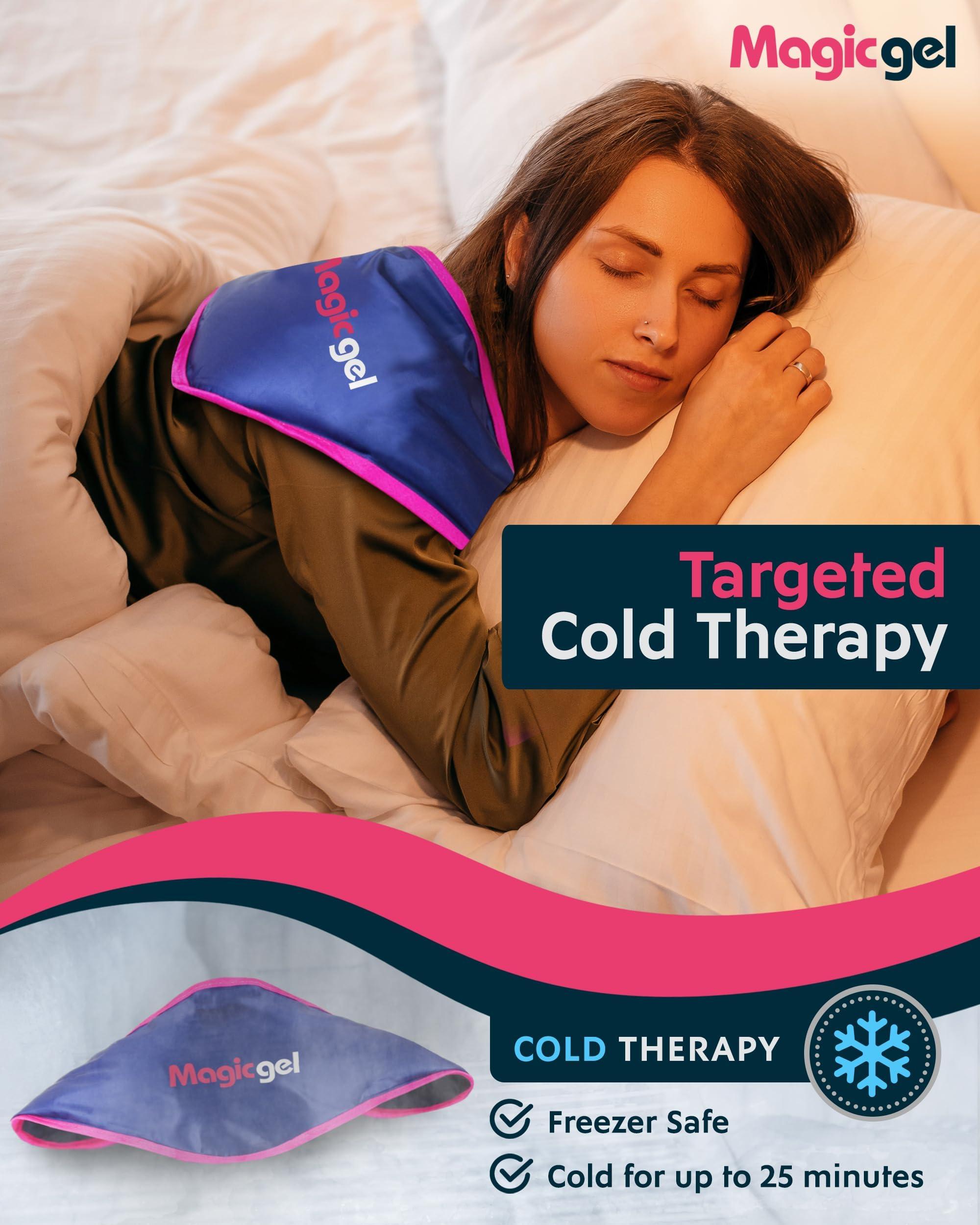 Magic Gel Magic Gel Neck Ice Pack - Reusable Cold Wrap for Neck, Shoulders and Back - Soft and Flexible Freezer Pack for Icing Neck, Shoulder, Upper Body Muscles - Stays Cool for 25 Minutes