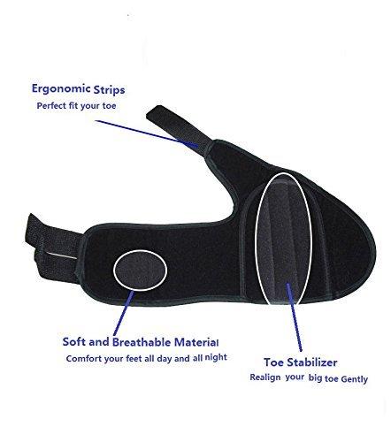 Happystep Happystep 1 Pair Bunion Splint for Hallux Valgus and Bunion Pain Relief & Toe Alignment Adjustable Brace for Men, Women, and Kids, Washable & Durable (Small: women 4-6.5 or big Kid Size 2-4.5)