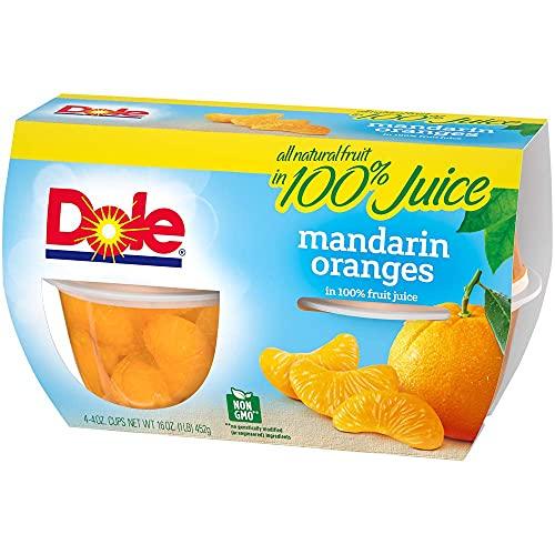 Dole Dole Fruit Bowls Mandarin Oranges in 100% Juice Snacks, 4oz 36 Total Cups, Gluten & Dairy Free, Bulk Lunch Snacks for Kids & Adults