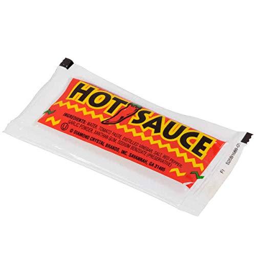 Bulk Wholesale Supplies BWS Hot Sauce 3 Gram Portion Packets, Case of 200