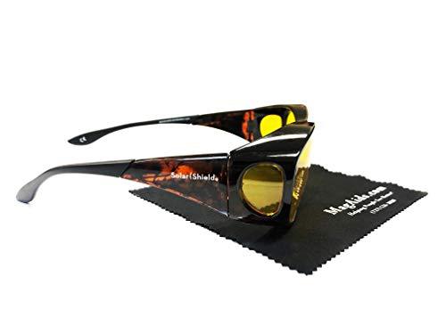 MAGNIFYING AIDS Eschenbach Comfort Shields Yellow Filter - 70% Transmission - Size: Small with Microfiber Cloth