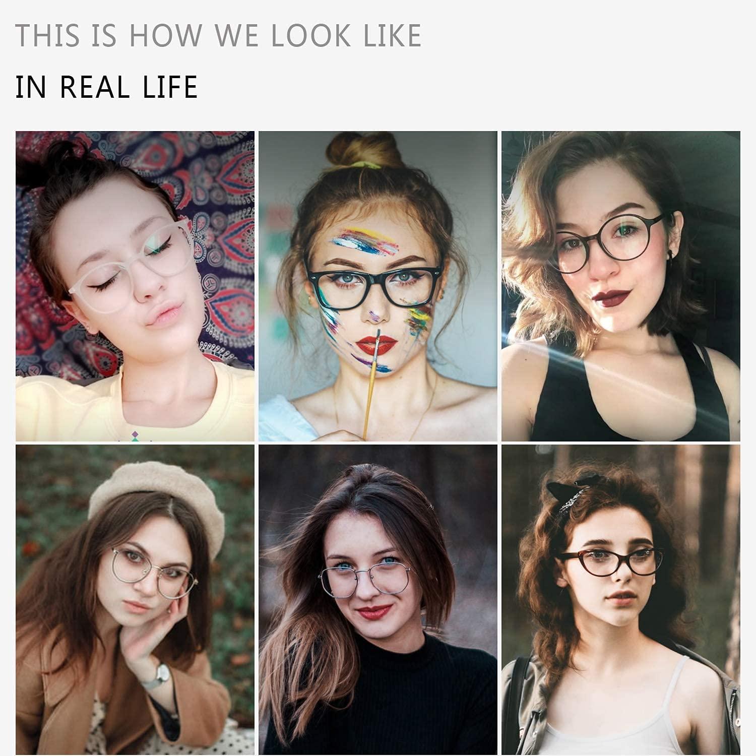 LifeArt LifeArt Blue Light Blocking Glasses, Anti Eyestrain, Computer Reading Glasses, Gaming Glasses, TV Glasses for Women Men, Anti Glare (Clear Grey, 3.25 Magnification)