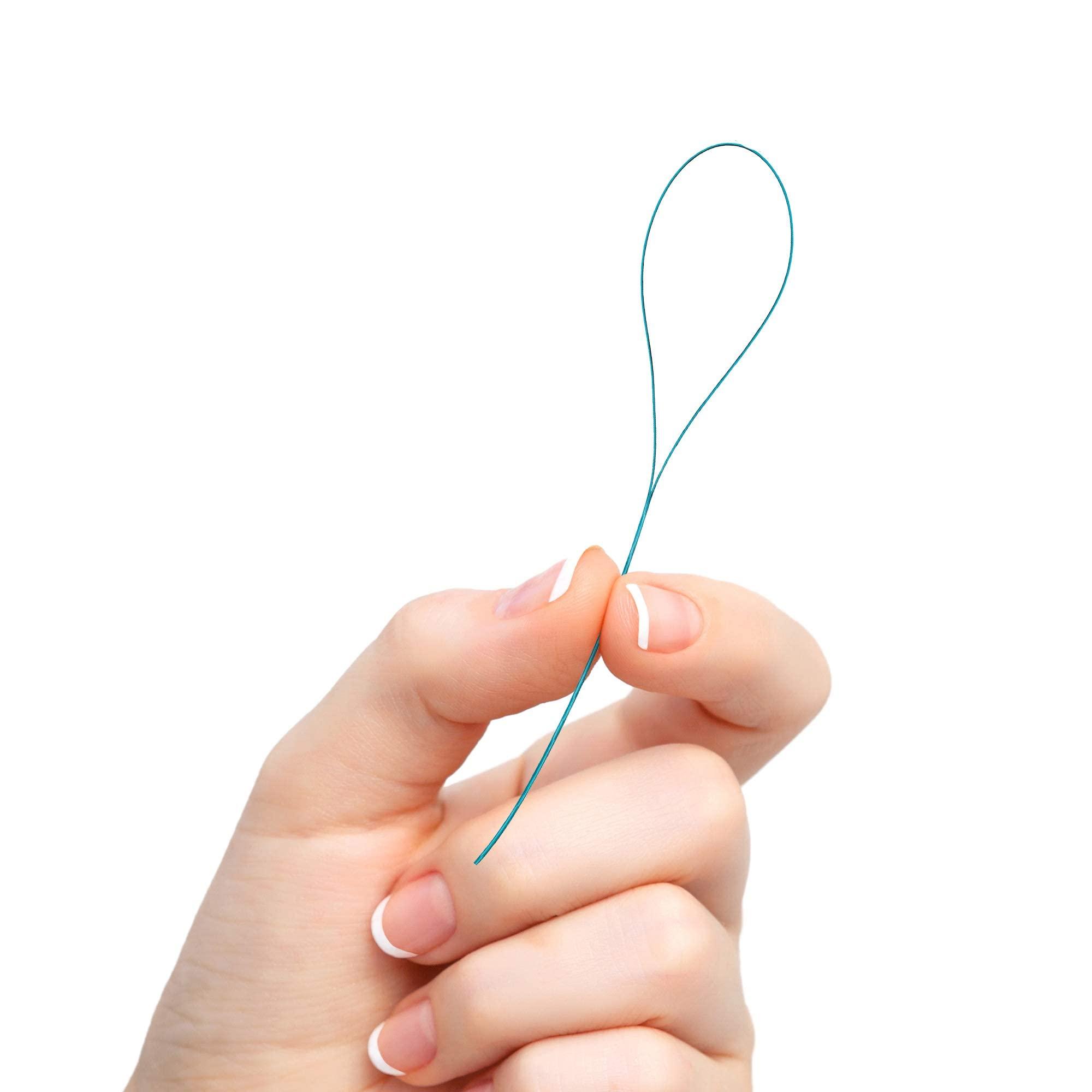 GUM GUM Eez-Thru Floss Threaders, Dental Flossers for Braces, Bridges, & Implants,25ct(6pk)