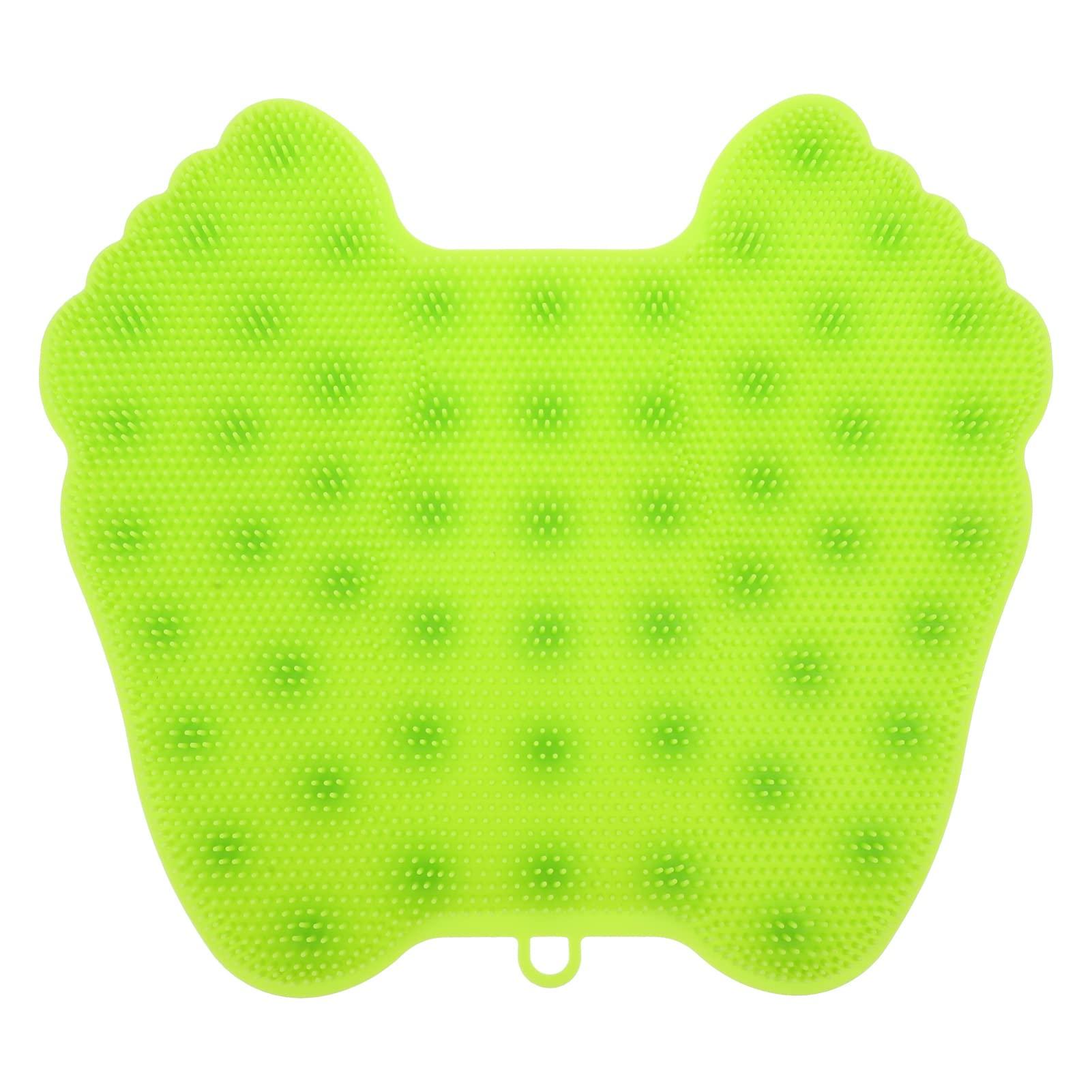 Mobestech 1pc Silicone Foot Brush Shower Foot Scrubber Bathroom Non-skid Foot Scrubber Back Massage Pads Bathroom Massage Pad Silicone Massage Mat Foot Brush Cleaner Foot Cleaner Back Brush