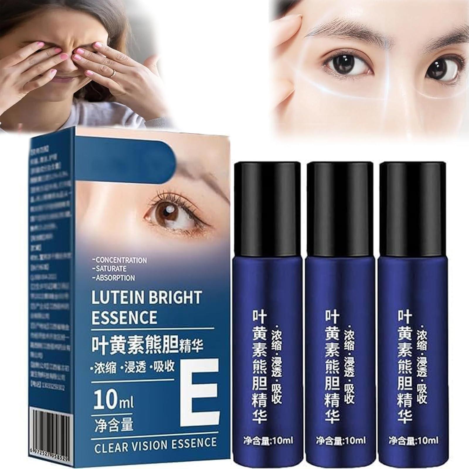 EPARNA EPARNA Glitzon Lutein Rollerball Essence for Digital Eye Strain Defense, Glitzon Eye Care Essence, Lutein Bright Essence, Effectively Relieves, Fatigue, Dry, Itchy and Blurred Eyes (3Pcs)