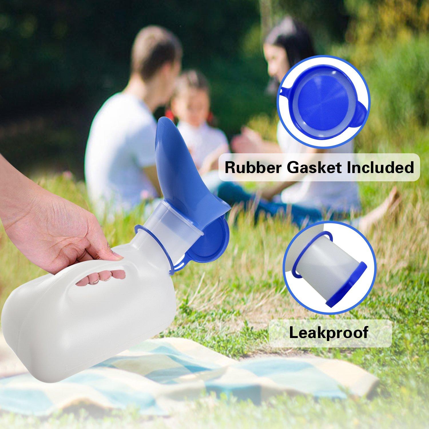 AWOKEN AWOKEN Unisex Urinal, Portable Toilet Urinal for Men and Women, Pee Bottle with a Sealed Lid and Funnel for Elderly Kids and Patients for Camping Outdoor Travel