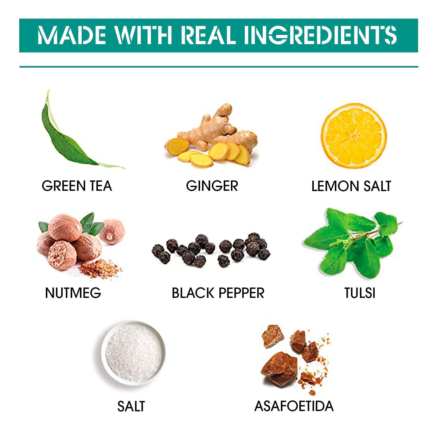 Teabox Teabox Detox Kahwa Green Tea Bags 100 pcs | For Natural Body Cleanse & Cold Relief | Made with 100% Indian Herbs & Spices