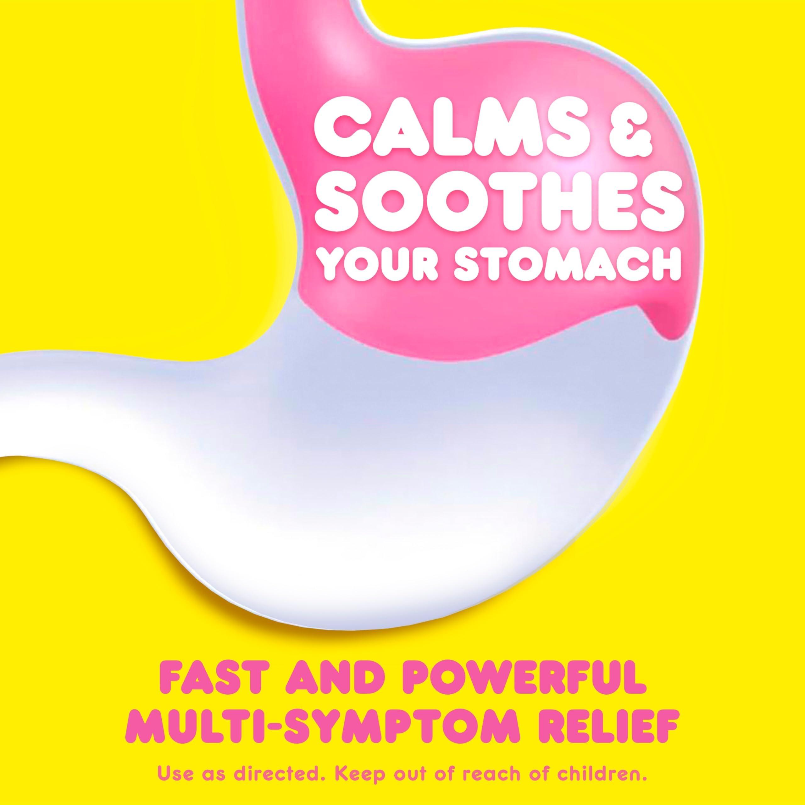 Foster & Thrive Foster & Thrive Stomach Relief Liquid for Nausea, Heartburn, Indigestion, Upset Stomach, Diarrhea - Fast Relief for 5 Symptoms, Antidiarrheal, Bismuth Subsalicylate 525 mg, Original, 8 oz (Pack of 3)