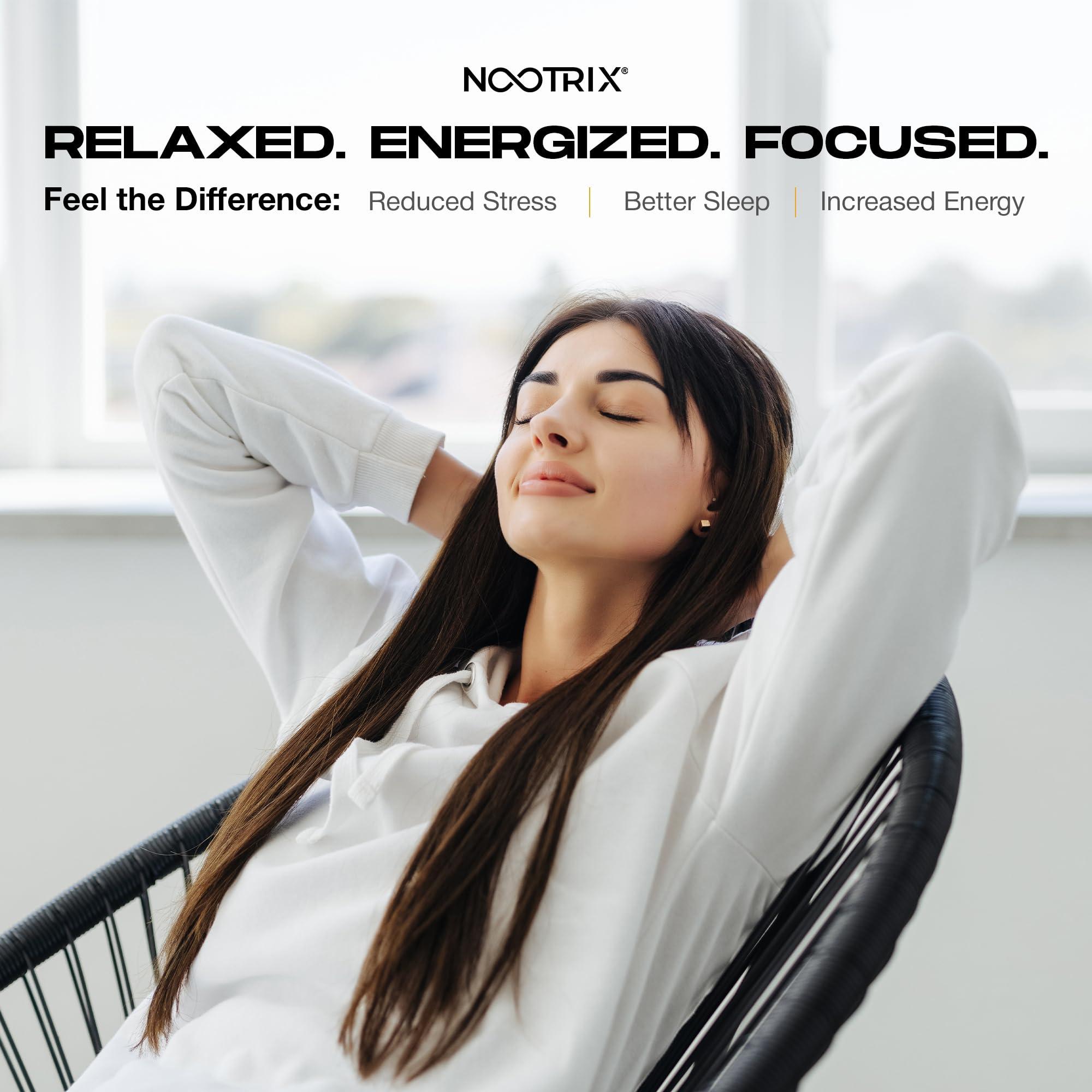 Nootrix Nootrix Cortisol Manager and Stabilizer Supplement | Supports Deep Sleep & Relaxation | Cortisol Supplement with Ashwagandha, L-Theanine, Rhodiola Rosea Extract & Apigenin | 90 Vegan Capsules