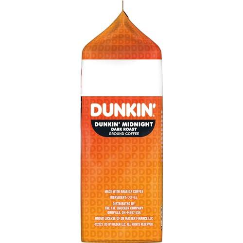 Dunkin\' Dunkin Midnight Dark Roast Ground Coffee, 16.5 Ounce