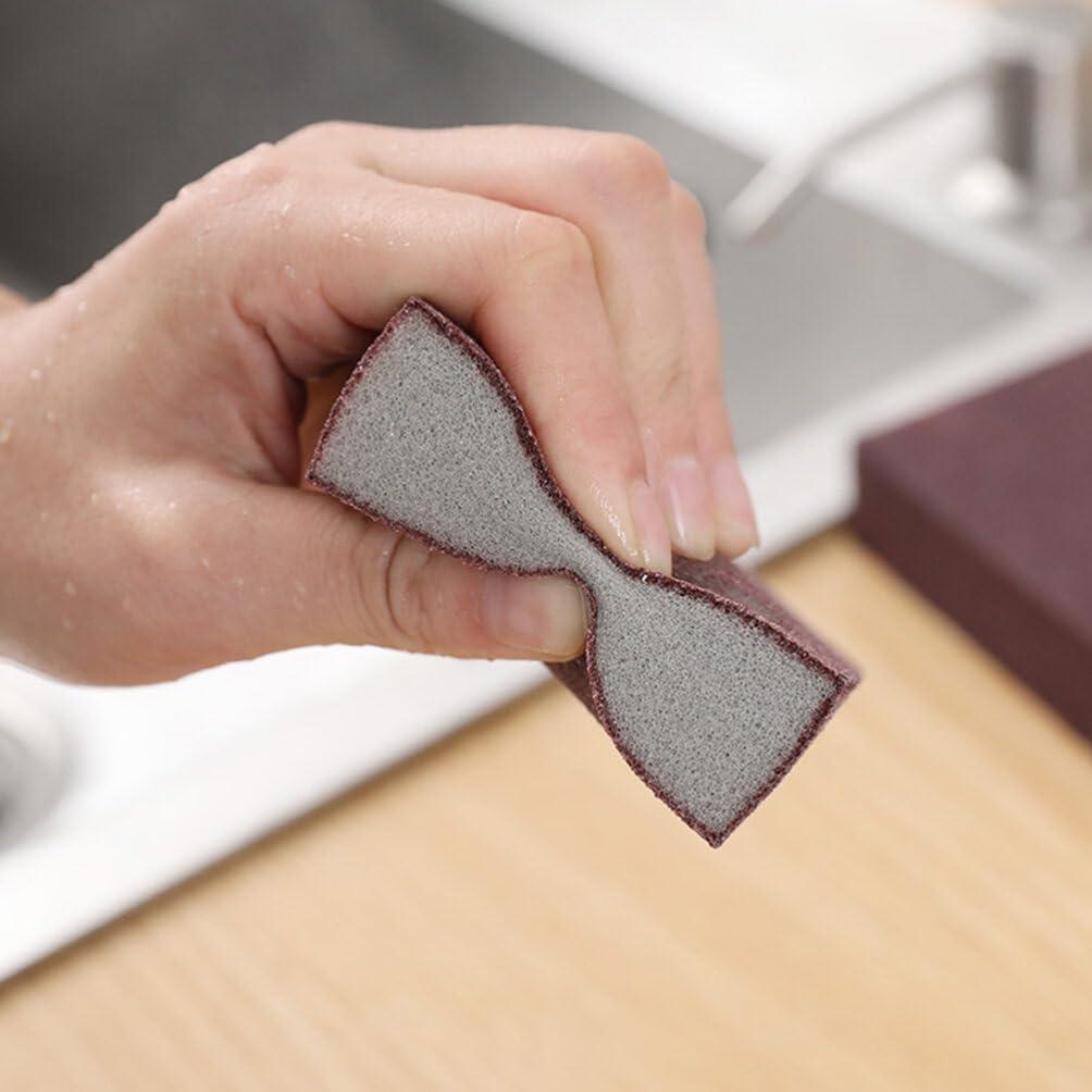 KALLORY 10pcs Dish Sponge Natural Sea Sponge Bulk Polishing Pad Cleaner Year of Cake Toppercarborundum Sponge Brush Natural Dishwasher Kitchen Dish Brown Pot