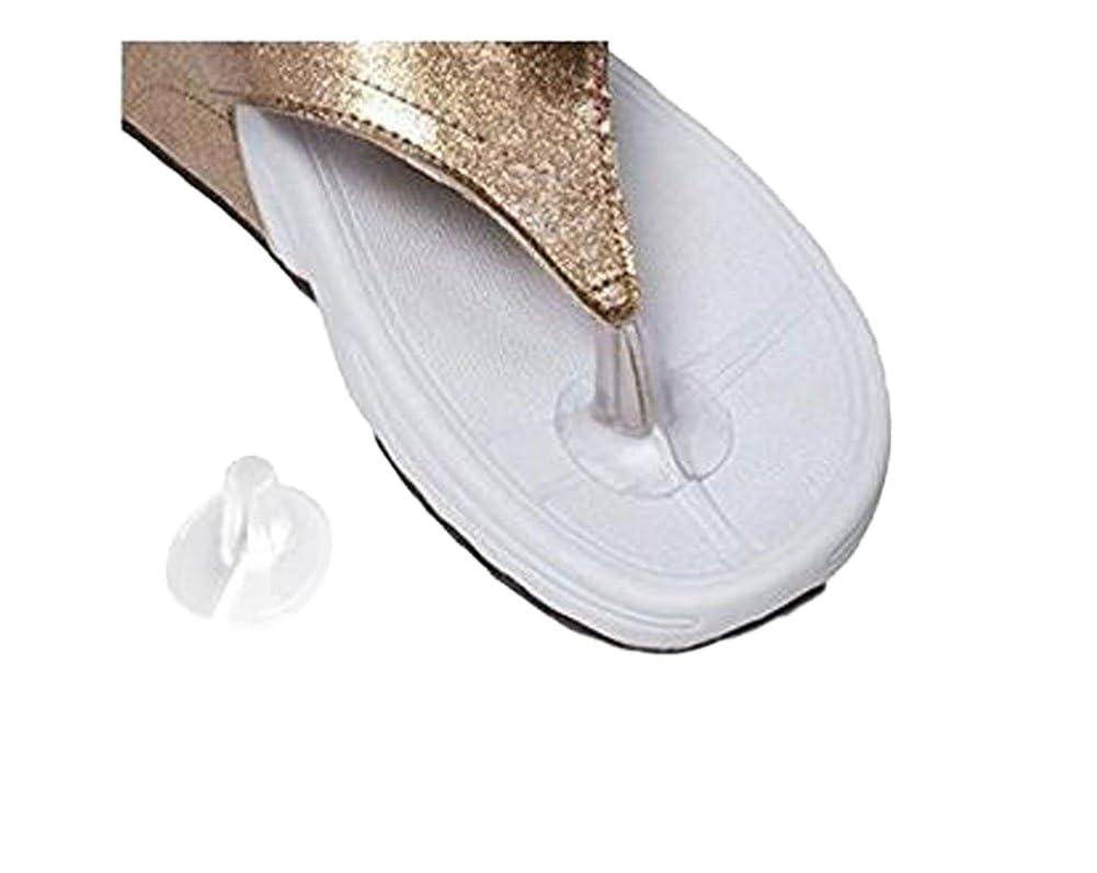 ericotry 5 Pair Silicone Thong Sandal Toe Protectors Clear Sandal Flip Flop Gel Toe Guards Cushions Grip Pads Thong Protectors for Sandals (A#)