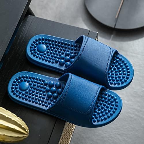 Xnlonby Acupressure Massage Slippers Therapeutic Reflexology Sandals for Foot Acupoint Massage Shiatsu Arch Support House Sandals, Boost Circulation Improves Health for Men Women(Size:8.5-9 Men,Color:Blue)