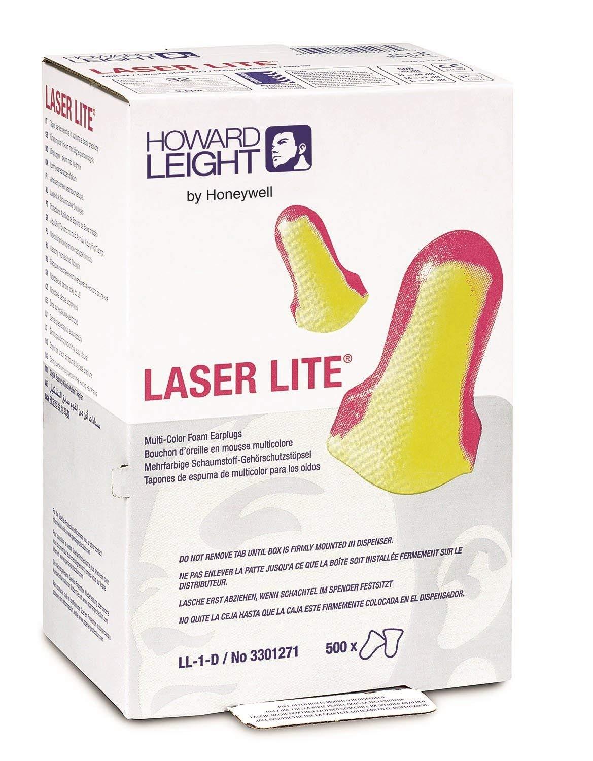 HOWARD LEIGHT 50 Pairs Howard Leight LL-1 Laser Lite Uncorded Ear Plugs in Polybag NRR 32 - Individually packed in Pairs in sealed plastic bag