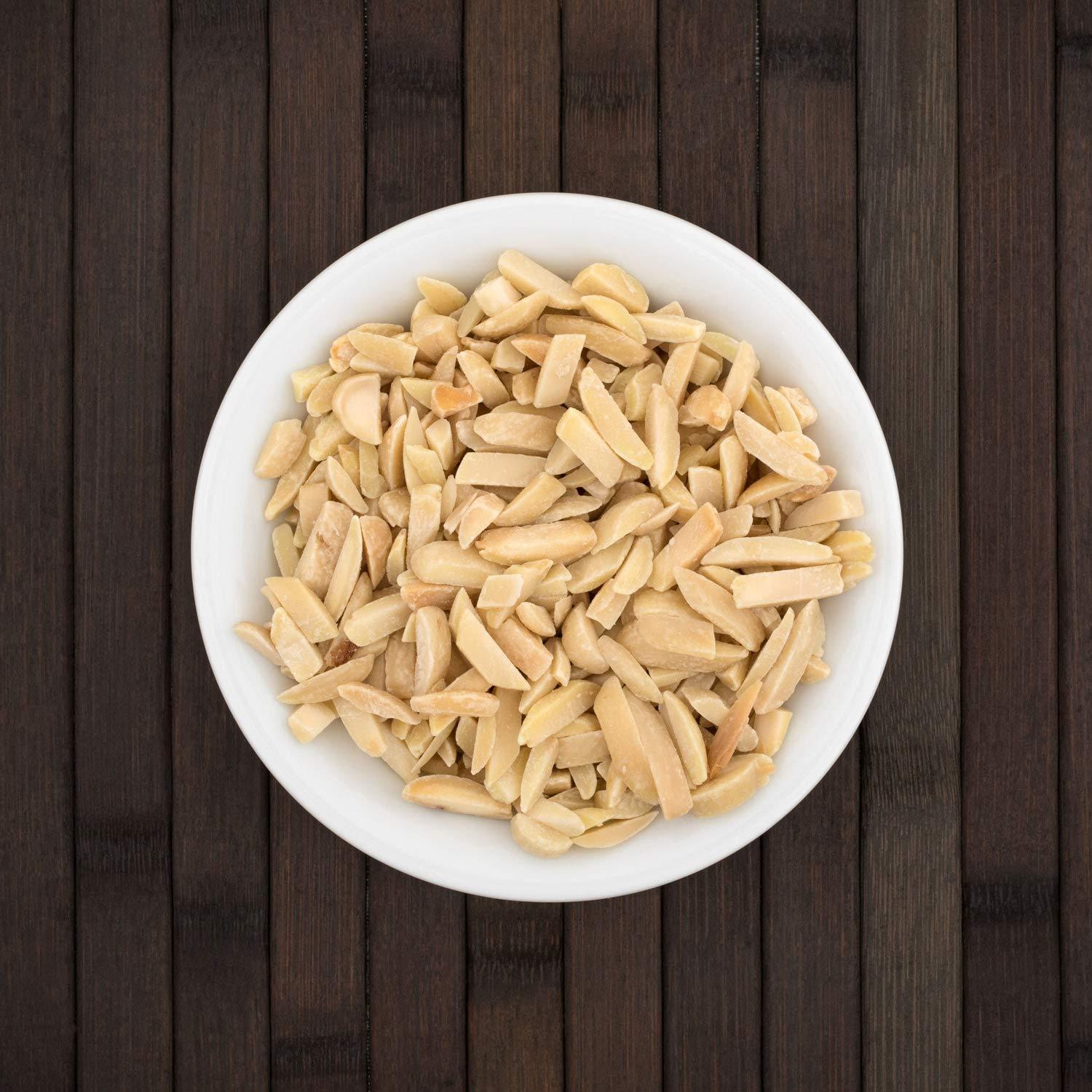 Food to Live Organic Blanched Slivered Almonds, 18 Pounds Non-GMO, Raw, Unpasteurized, Unsalted, Vegan, Keto, Paleo, Kosher, Bulk, High in Protein, Dietary Fiber. Great for Cooking, Baking, Salads and Cereals