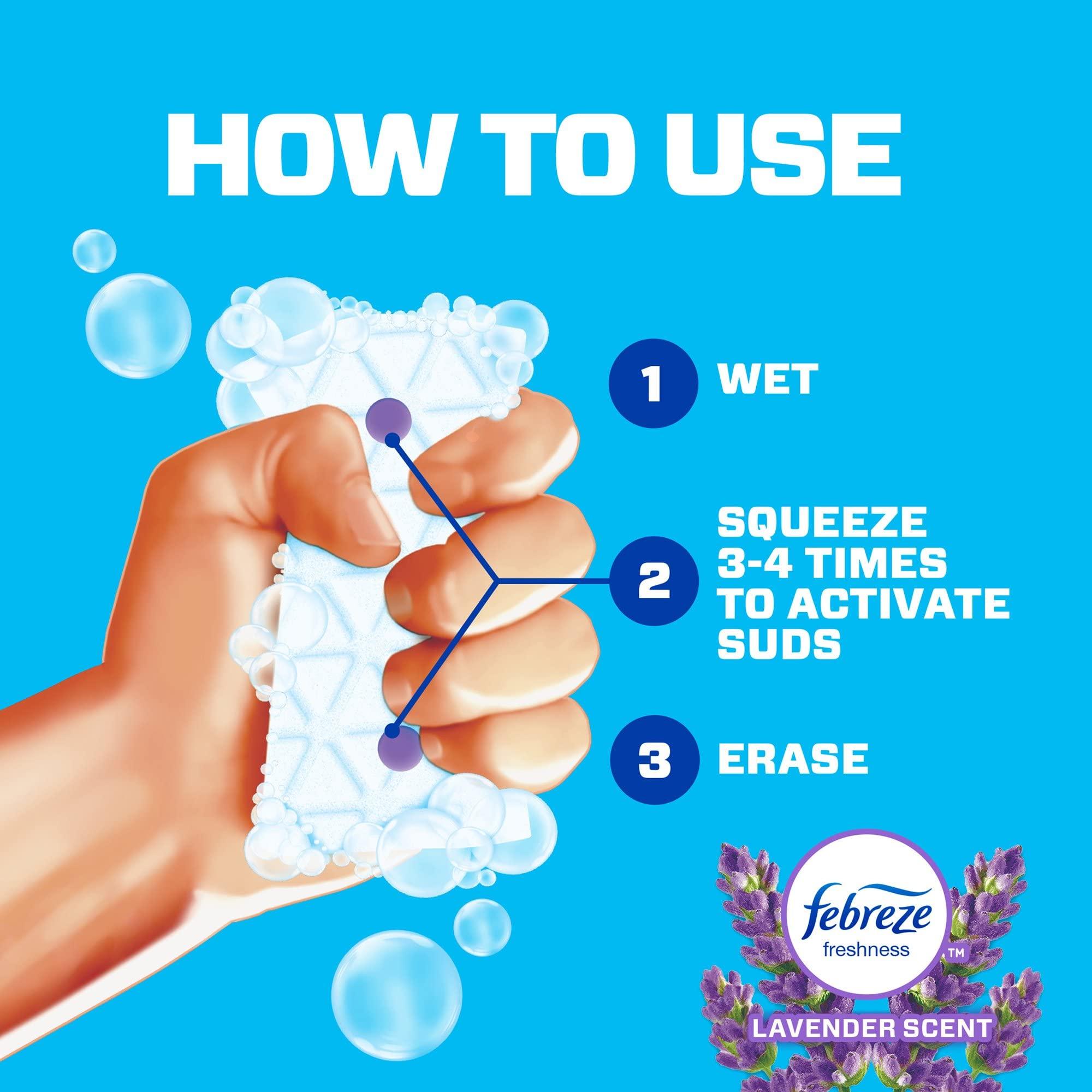Mr. Clean Mr Clean Magic Eraser Bath with Febreze Lavender scent, Cleaning Pads with Durafoam, 2 count