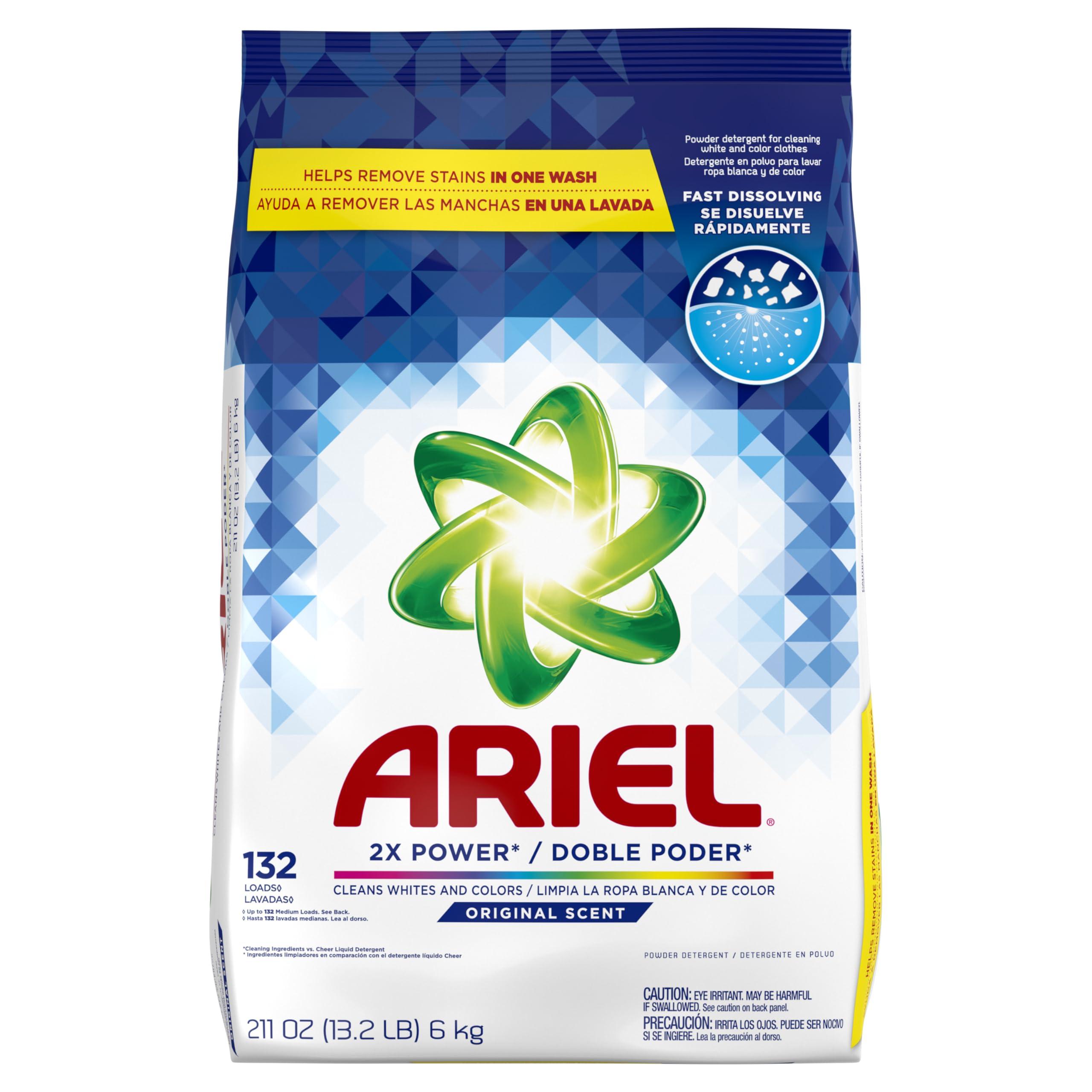 Ariel Ariel Powder Laundry Detergent, Original Scent, 211 ounces 132 Loads, 13.19 Pound (Pack of 1)