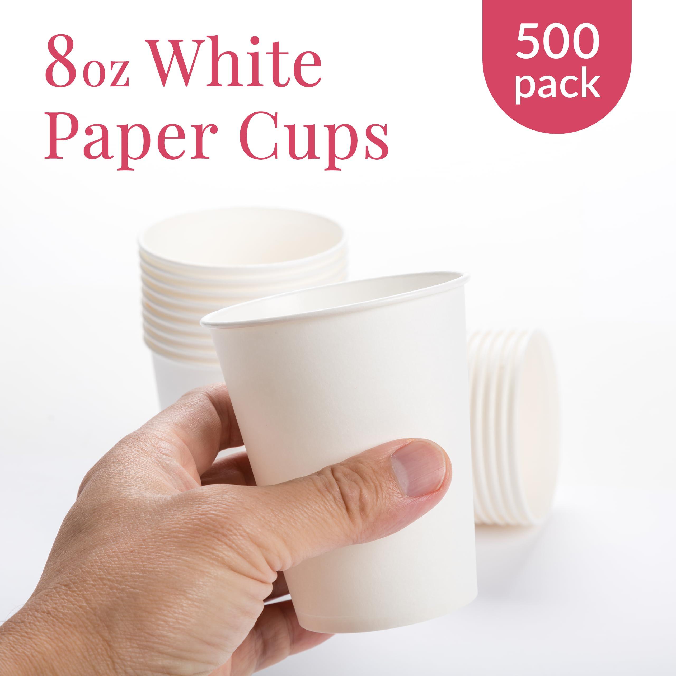 Prestee Prestee 500 Pack 3oz Paper Cups - Disposable Paper Cups, Paper Coffee Cups for Espresso Hot Cups, Disposable Mini Bathroom Cups, Disposable Mouthwash Cups, Small Snack Cups for Water, 3 oz Paper Cups