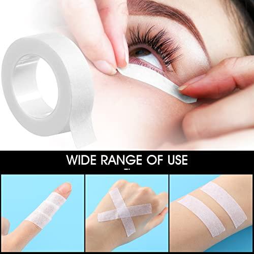 Nuanchu 6 Rolls Flexible Skin Tape Breathable Nose Tape Self Adhesive Gauze Tape for Wound Injuries Swelling Sports, 0.5 Inch x 10 Yards (White)