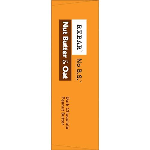 RXBAR RXBAR Nut Butter and Oat Protein Bars, Protein Snacks, Snack Bars, Dark Chocolate Peanut Butter, 23.2oz Box (12 Bars)
