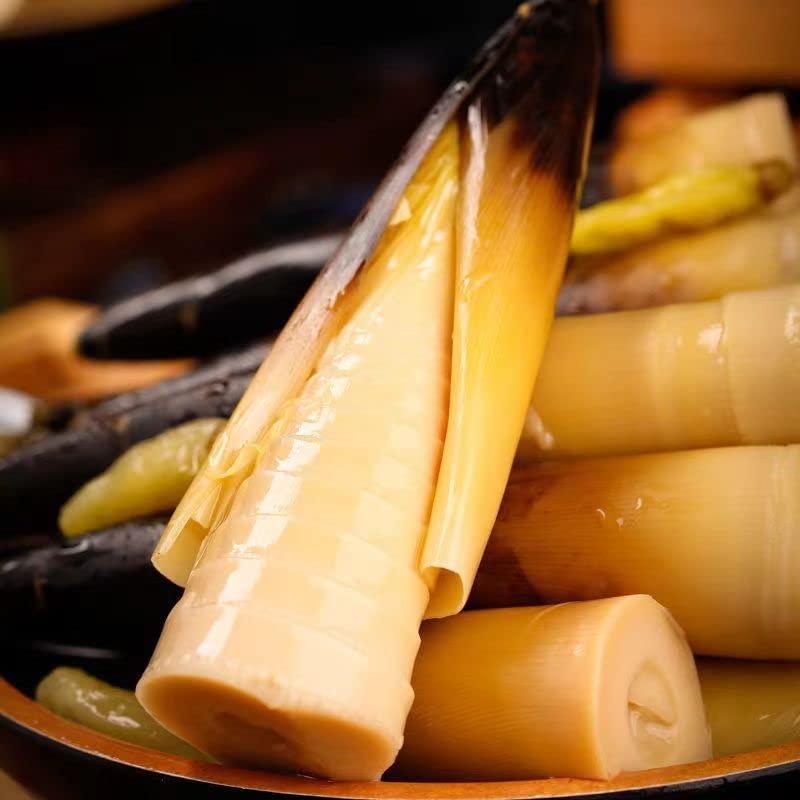 ZAOIAN Hand peeled bamboo shoots 230g/packPickled pepper Crispy Bamboo shoots,spicy chinese snack,fresh mountain pepper bamboo shoots, spicy strips snacks (Original flavor,3 pack)