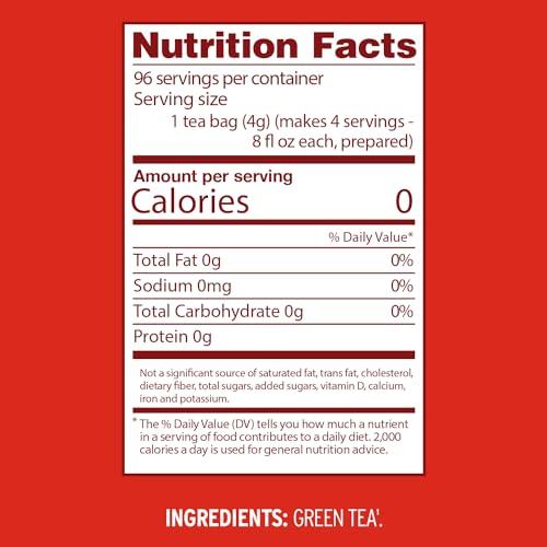 Luzianne Luzianne Green Tea Bags, Family Size, 24ct Box (Pack of 6)