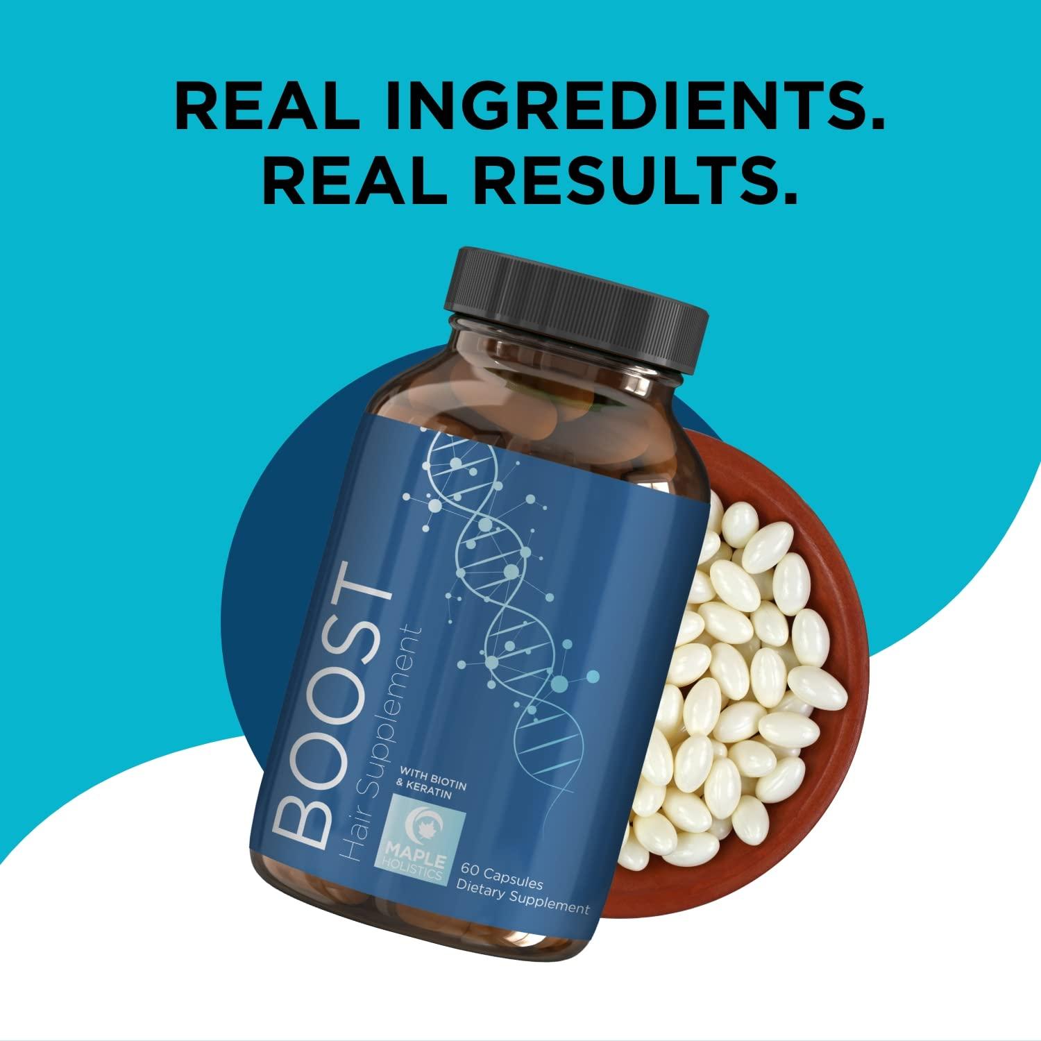 Maple Holistics Volumizing Shampoo and Conditioner Set with Biotin for Hair Growth - For Women and Men