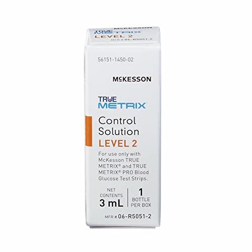 McKesson McKesson True METRIX Blood Glucose Testing Control Solution, Level 2, 3 mL Vial, 24 Count