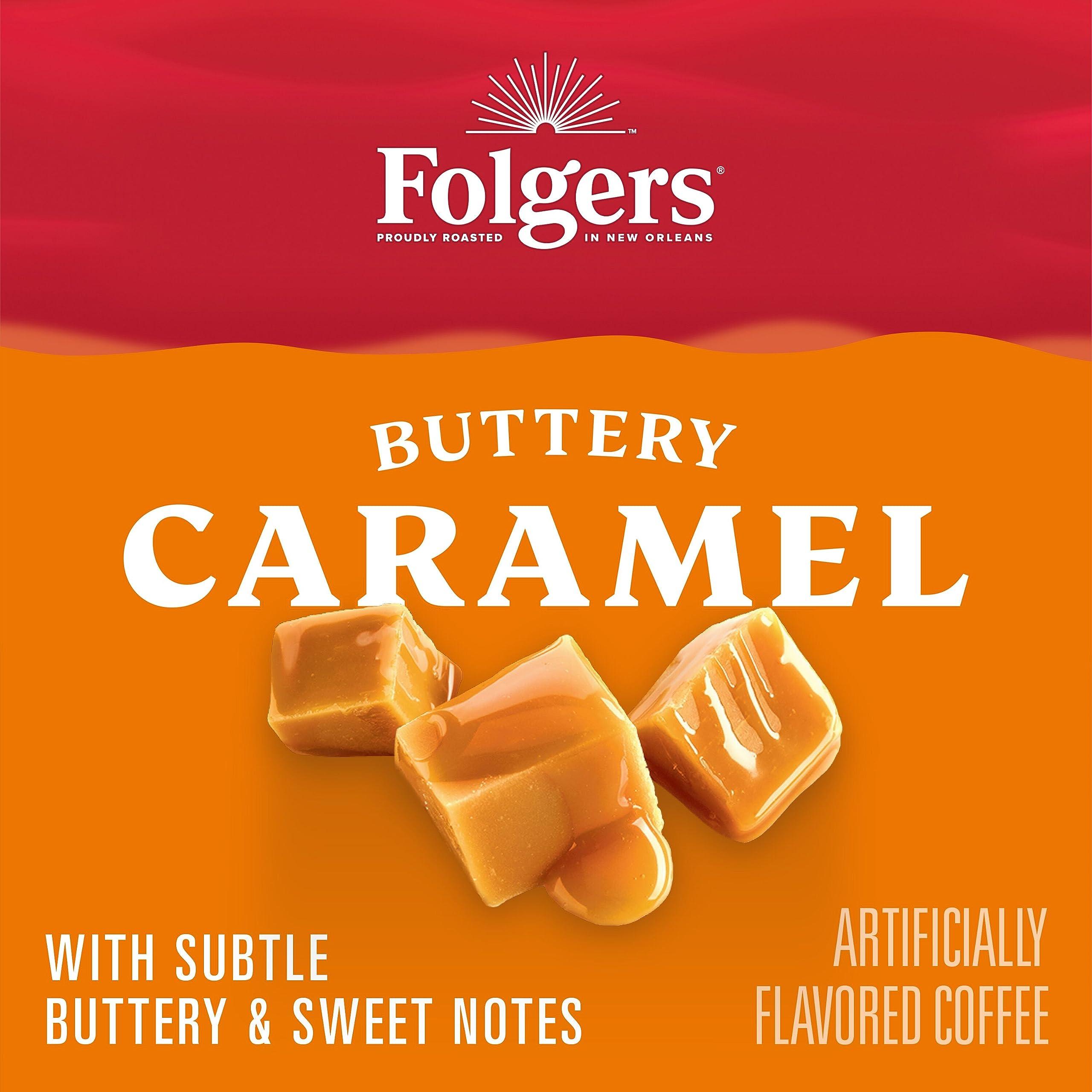 Folgers Folgers Buttery Caramel Flavored Ground Coffee, 9.6 Ounce