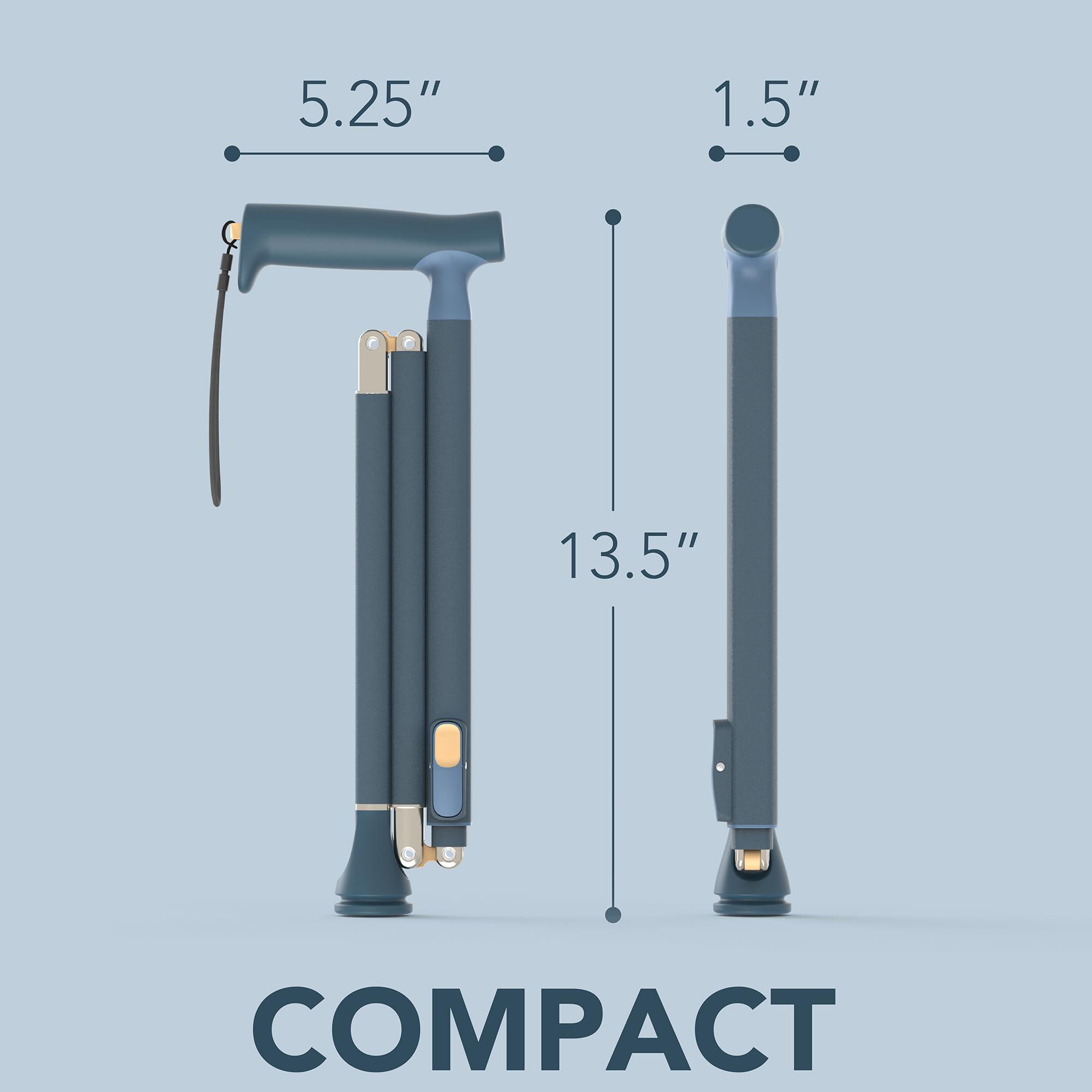 Michael Graves Design Michael Graves Quick Fold Walking Cane for Men and Women - Foldable Walking Stick for Stability and Style - Collapsible Folding Cane - Walking Sticks for Seniors & Adults