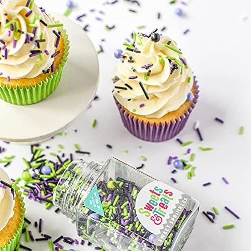 Sweets & Treats Boutique Halloween Sprinkles, Halloween Cupcake Toppers, Tasty Halloween Cupcake Decorations and Halloween Cake Decorations Edible for Halloween Food, Halloween Baking - Fancy Sprinkles for Cake Decorating