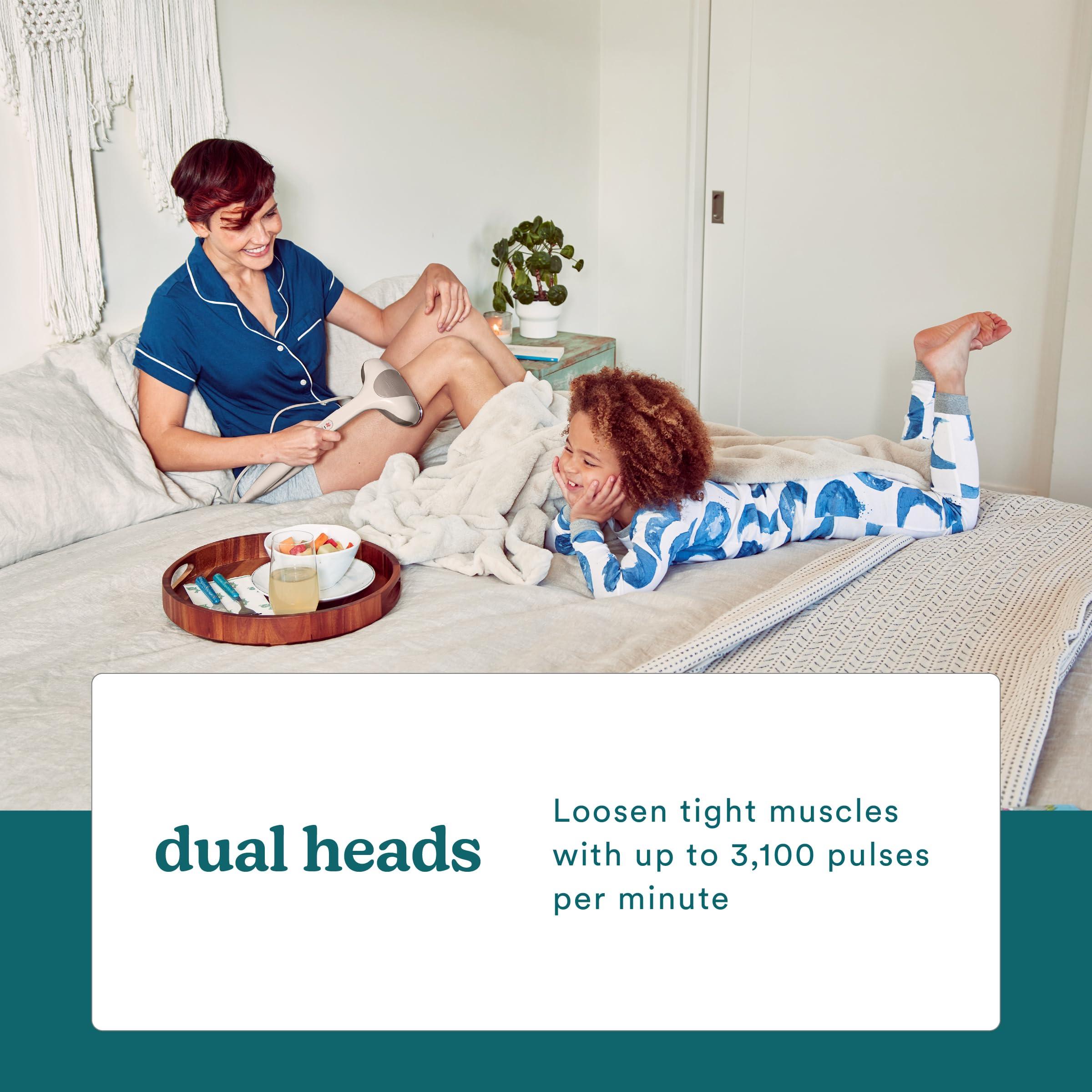 Homedics Homedics Percussion Action Massager with Heat | Adjustable Intensity, Dual Pivoting Heads | 2 Sets Interchangeable Nodes, Heated Muscle Kneading for Back, Shoulders, Feet, Legs, & Neck