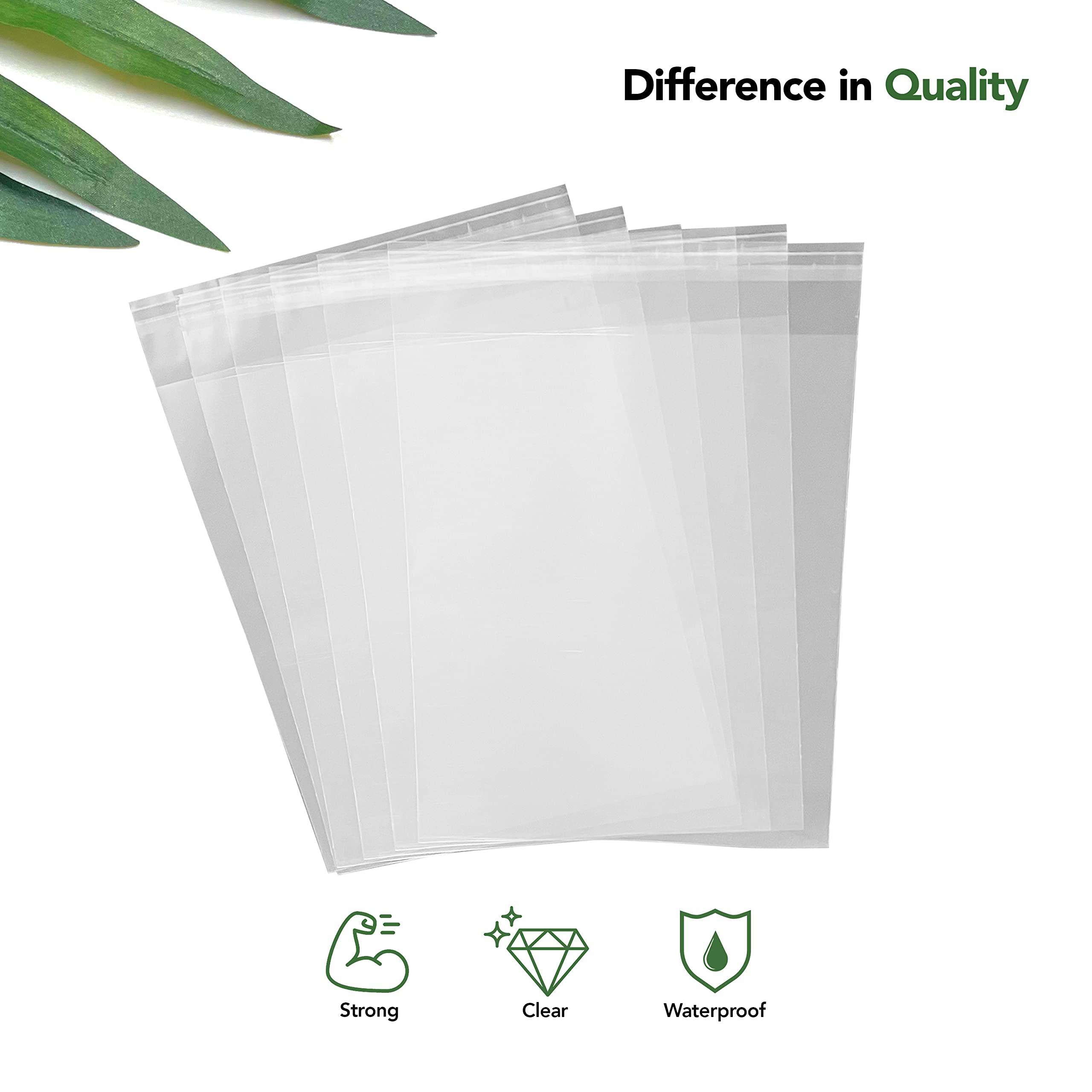 Seal Fresh Seal Fresh Self Sealing Cellophane Bags  9\" x 12\" (200 Count)  Clear Plastic Resealable Cellophane Bag  Cellophane Treat Bags, Cookie Bags for Packaging, Candy Bags, Cello Bags, Pastry Bags