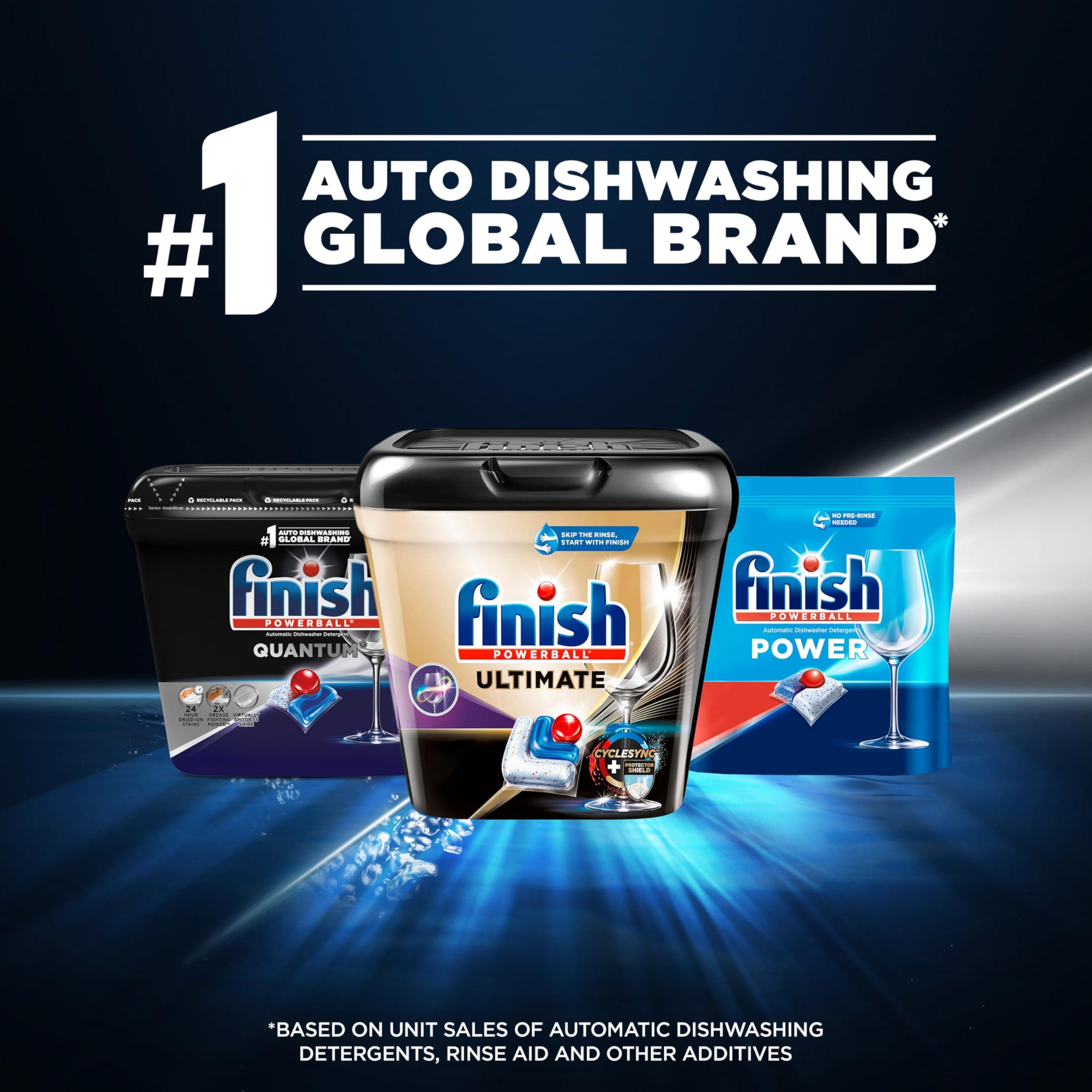 Finish FINISH Quantum Powerball, Dishwasher Pods, Dishwasher Detergent Liquid, Dishwasher Soap, Advanced Clean & Shine, 62ct Dishwasher Tablets