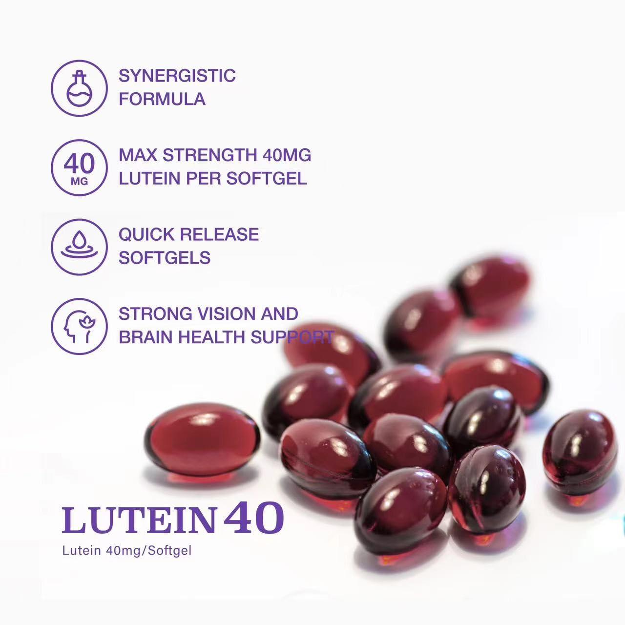 Mission Hill Foods Mission Hill Foods Premium Lutein & Zeaxanthin Eye Health Supplement (2 Bottles-4mo Supply) | 40mg | 120 Softgels | Vitamin Pills for Eyes | Non-GMO & Gluten Free