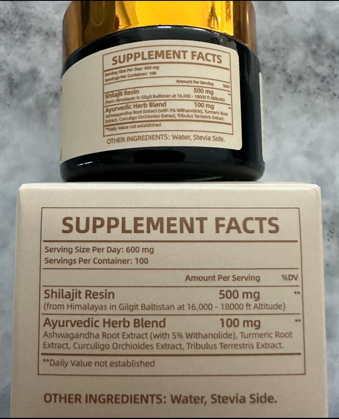 Triple 8 Nutrition Shilajit Resin 50g Bottle Absolutely Pure Wild Himalayan Authentic Natural Organic Fulvic Acid and 85+ Trace Minerals Most Potent for Men and Women Third Party Lab Tested ISO: 17025 Accredited USA