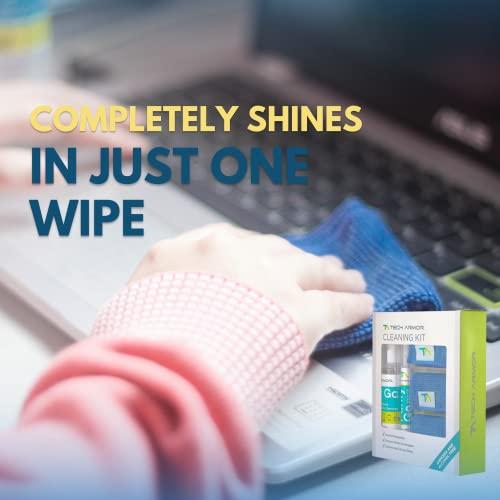 Tech Armor Tech Armor Screen Cleaner Kit [3.4oz +0.8oz] - Best for Smartphones, iPhones, iPads, Eyeglasses, e-Readers, Laptops, TV Screens and Monitors Includes 3 Premium Microfiber Cloths