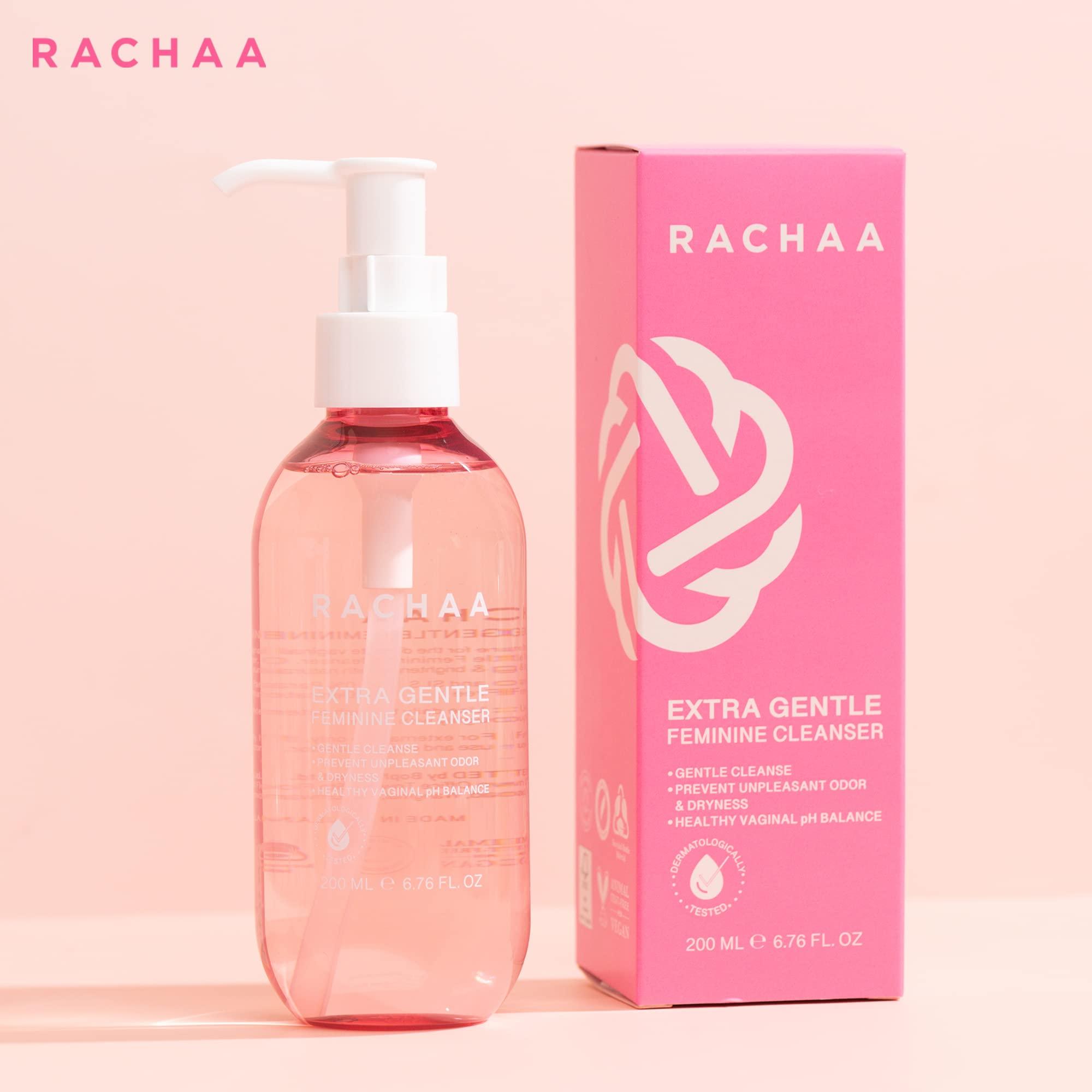 RACHAA RACHAA Feminine Wash for Women - Gentle Daily Intimate Cleanser for Lightening, Moisturizing, Cleansing with Vitamin C, Tea Tree Oil & Lactic Acid - Sensitive, Hypoallergenic & pH Balance, 6.76 FL.Oz