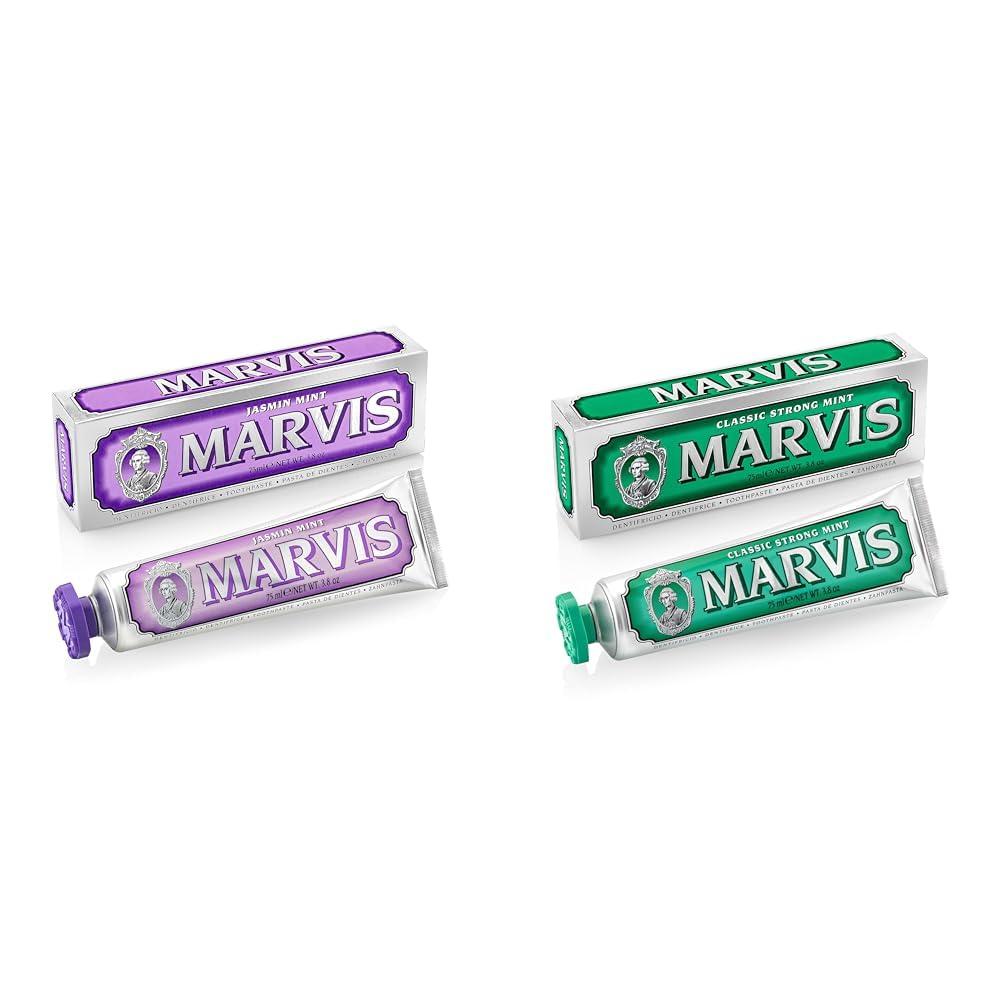 Marvis Marvis Jasmin Mint and Classic Strong Mint Toothpaste Set, 3.8 oz