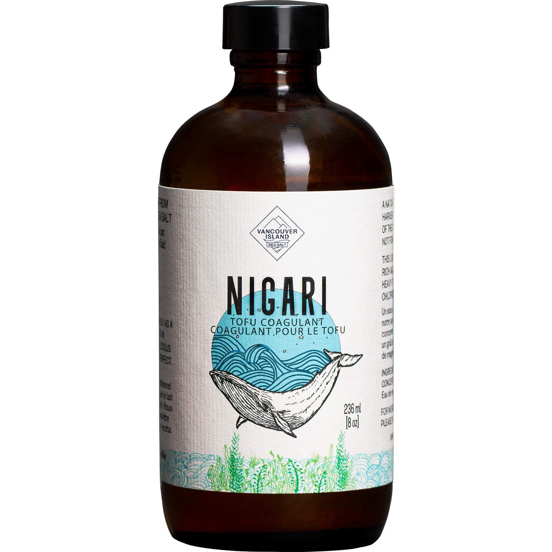 Vancouver Island Sea Salt Nigari - 8oz of Liquid Nigari Tofu Coagulant - All Natural - Made in Canada - Magnesium Chloride Brine/Bittern for Making Better Tasting and Healthier Tofu