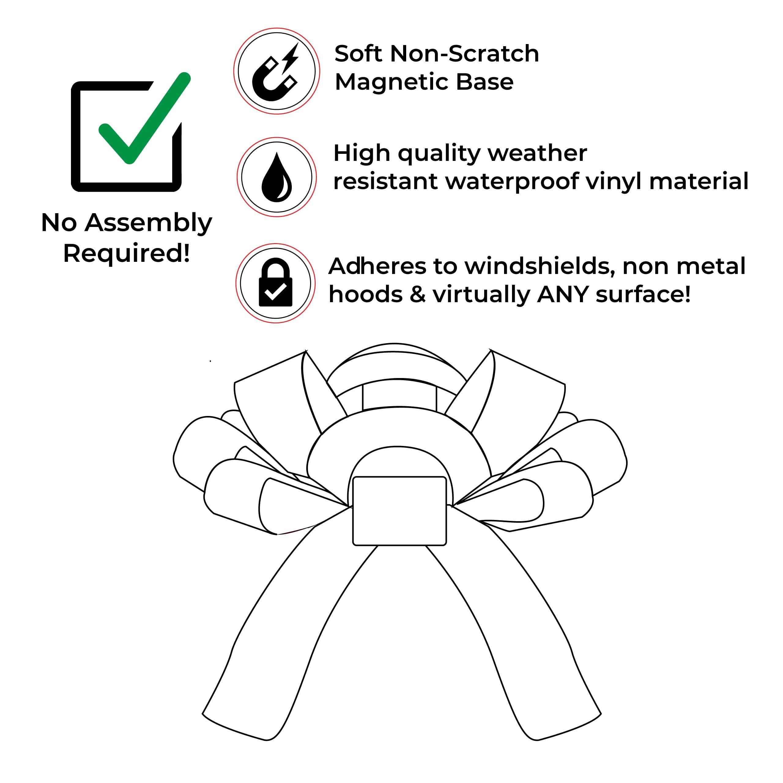 CarBowz Big Car Bow with Happy 18th Birthday Message, Celebrate Eighteen Giant Gift Bow Arrives Fully Assembled